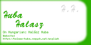 huba halasz business card